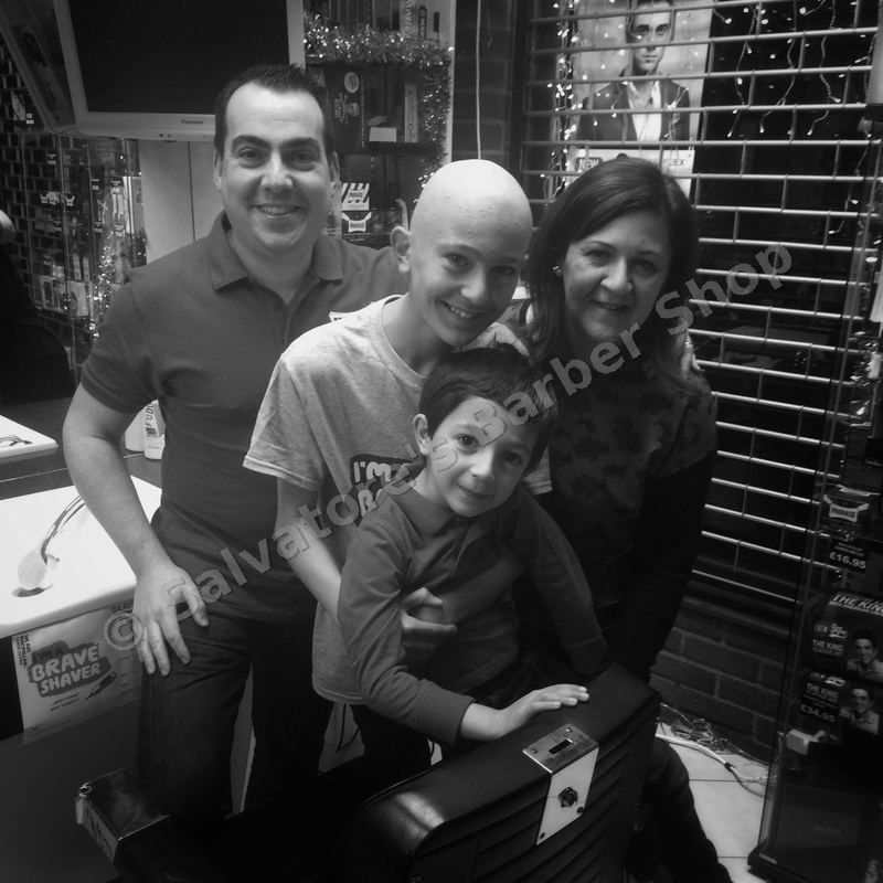 Brave the Shave December 2016 — Gerlando with family at Salvatore's Barber Shop
