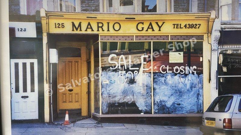 125 Coldharbour Road trading as Marion Gay, shortly before Salvatore's Barber Shop took over, December 1993