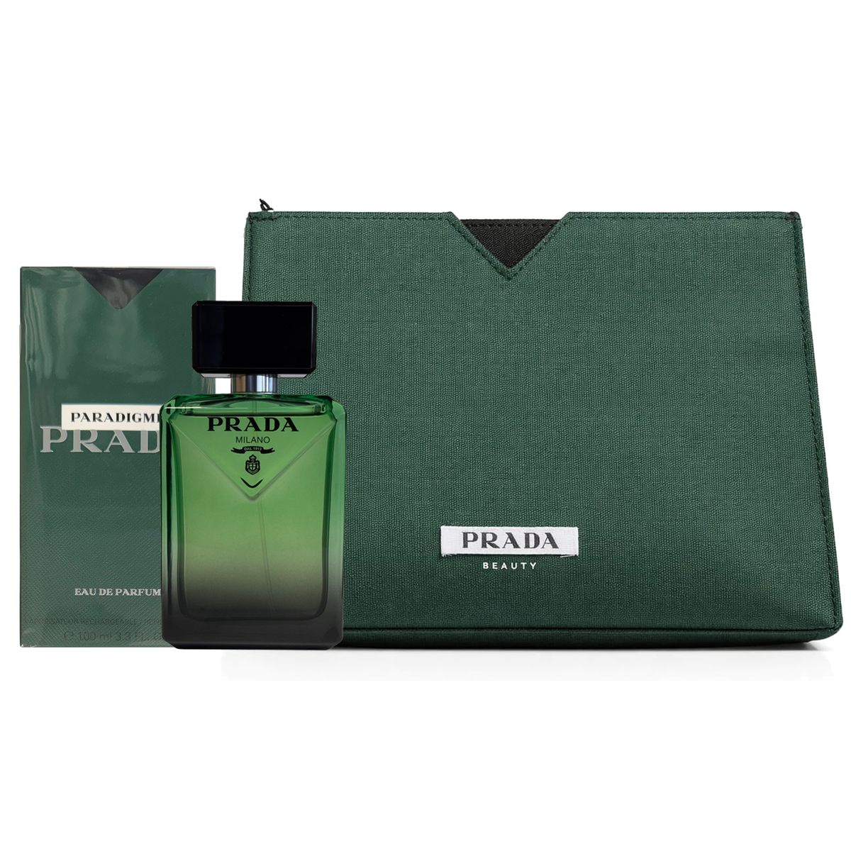 Prada Paradigme Eau de Parfum 100ml with toiletry bag