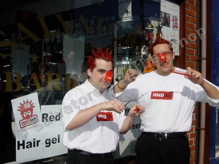 Red Nose Day 2003 — red dyed hair